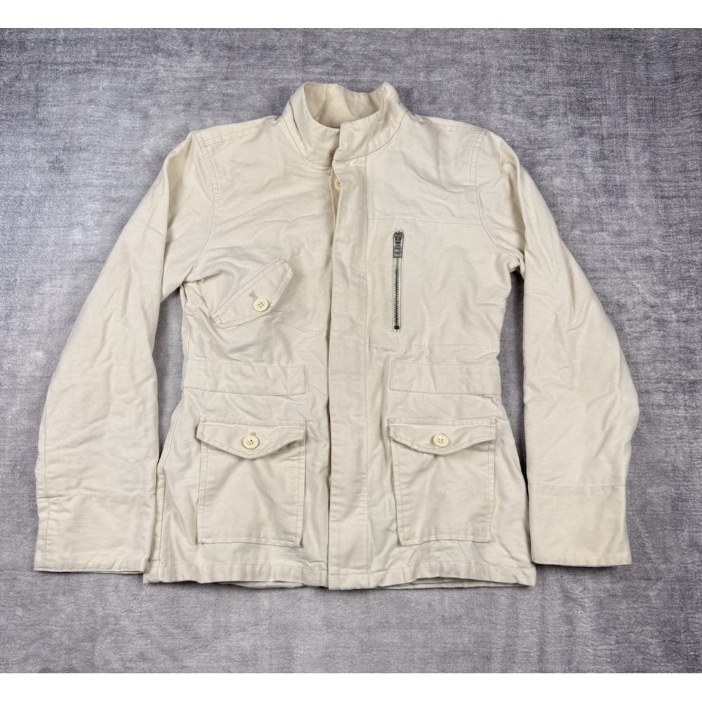 Polo Jeans‎ Co Ralph Lauren Jacket Women's Medium Ivory Canvas Feild Vtg Y2K